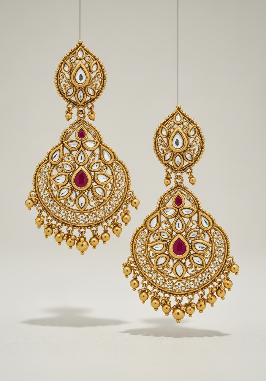 Polki Drop Earrings